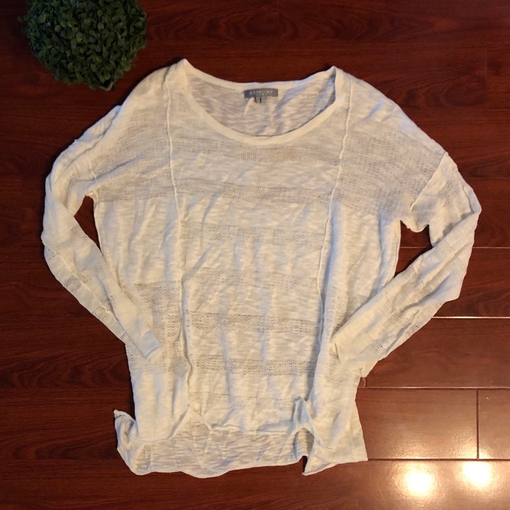 Solemio Sheer Long Sleeve Top